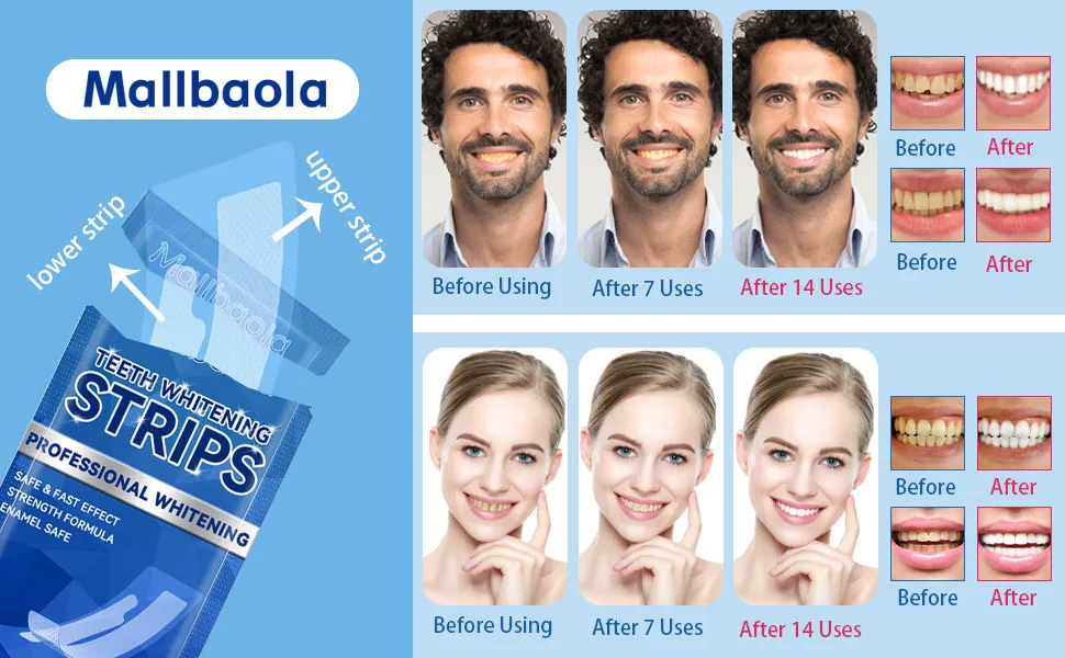 Teeth Whitening Strips  28 PCS White Strips for Teeth Whitening  Professional Whitening Strips for Teeth  Teeth Whitening Strip Kit - Tooth whitneing strips