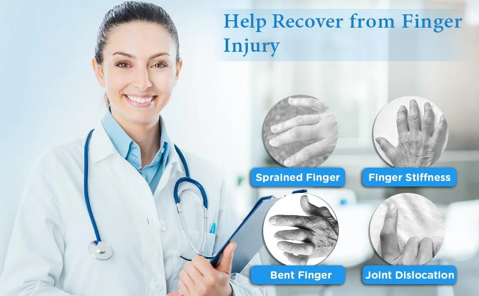 Sopito Finger Splint  7PCS Finger Support Brace Finger Stabilizer for Broken Fingers Straightening Arthritis Knuckle Immobilization Blue - product information 14