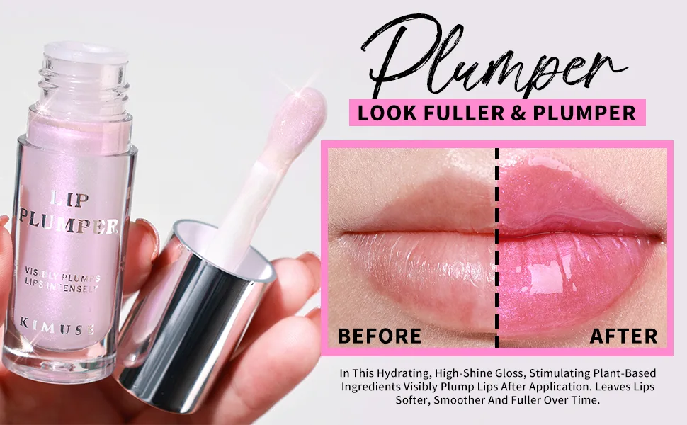 KIMUSE Lip Plumper Gloss  Moisturizing Lip Gloss  Long -Wearing Plumping Gloss  Hydrating and Plumping Lips - lip gloss