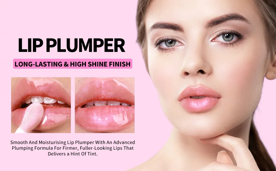 KIMUSE Lip Plumper Gloss  Moisturizing Lip Gloss  Long -Wearing Plumping Gloss  Hydrating and Plumping Lips - lip plumper