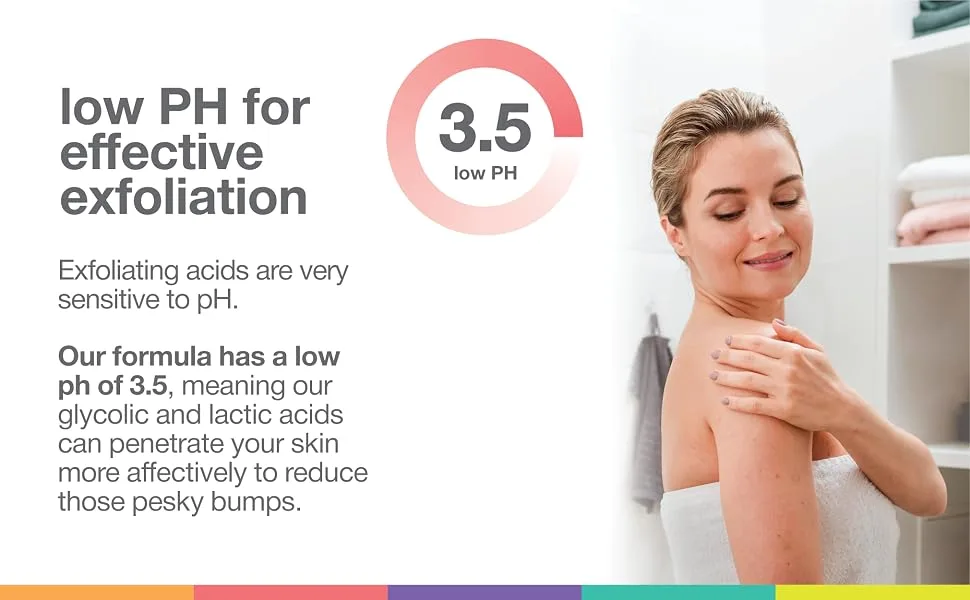 Touch KP Scrub Bumps Away Exfoliating Rough & Bumpy Skin Body Scrub for Keratosis Pilaris with 10% AHA - 8 oz - KP Scrub - Low pH for effective exfoliation