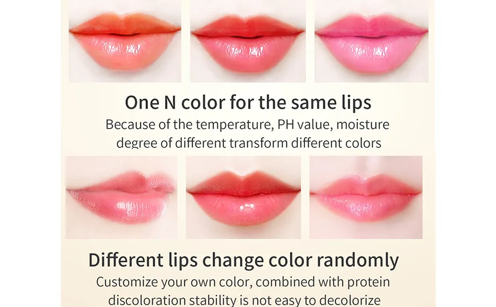 Bekoeen 3 Pcs/Set Flower Jelly Lipstick Set Temperature Change Moisturizer flower Lip Stick Long Lasting Nutritious Lip Balm Magic Color Change Lip Gloss - COLOR CHANGE LIPSTICK