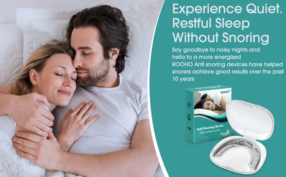 Anti Snoring Device Helps Stop Snoring Anti Snoring Mouthpiece Reducing Snoring Solution Comfortable for Man/Women - Experience Quiet Restful Sleep Without Snoring