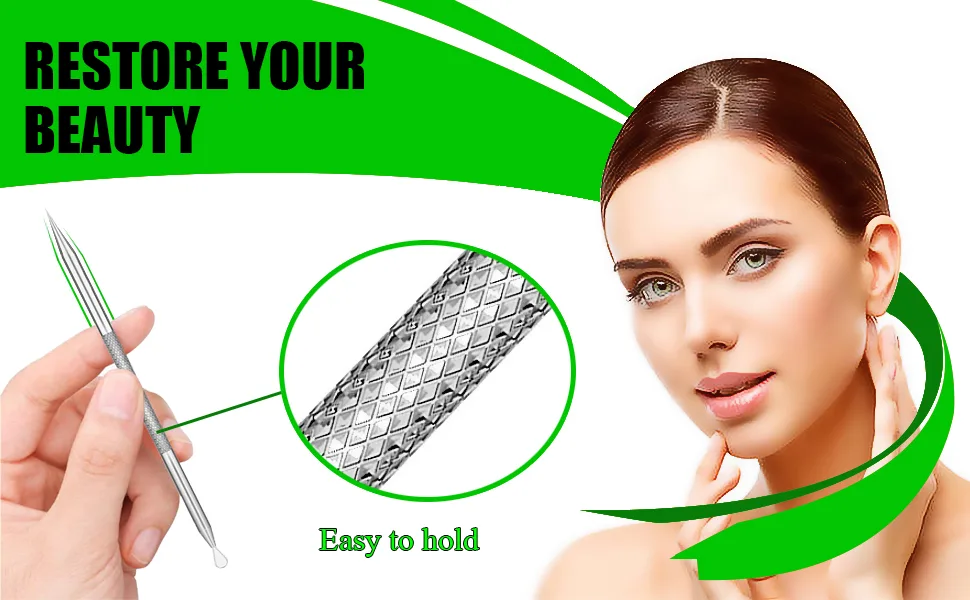 Blackhead Remover Tool  Stainless Steel Pimple Popper Tool Kit  Blackhead Extractor Tool for Face  5-in-1 Blackhead Remover Tool *4 Tweezers *1-0414042 - product information 6