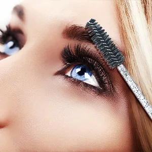 G2PLUS 100PCS Crystal Mascara Wands  Pink Disposable Eyelash Eyebrow Spoolie Brush  Eyelash Brush for Makeup  Eyelash Extensions and Eyebrow Brush with Container - lash spoolies