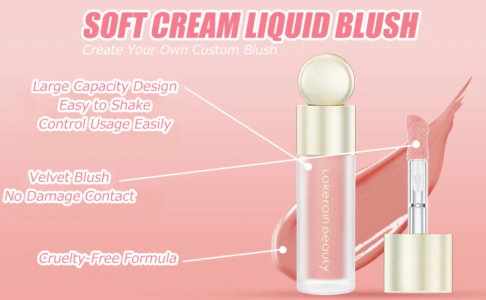 Liquid Blush  Natural Matte Finish Looking  Dewy Cheek Tint  Soft Cream Face Blush Moisturizing Lightweight Blendable Feel Long-Lasting 0.25 oz/7.5ml - 04 - liquid blush