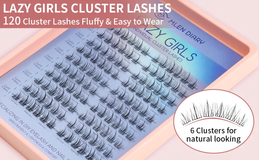 120pcs Lash Clusters DIY Eyelash Extensions D Curl Lash Clusters 9-15mm MIX Eye Lash Clusters  DIY Individual Lash Extension Clusters Reusable Soft & Comfortable - Lashes Clusters