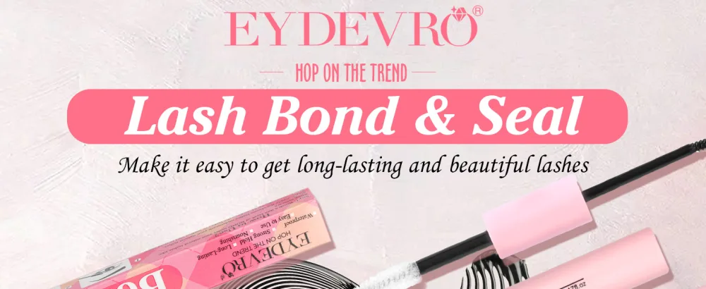 Lash Bond and Seal Lash Clusters Glue DIY Eyelash Extensions Adhesive Individual Lash Glue for Sensitive Eyes  Strong Hold 48 Hours & Latex Free  by EYDEVRO - Y28-31A