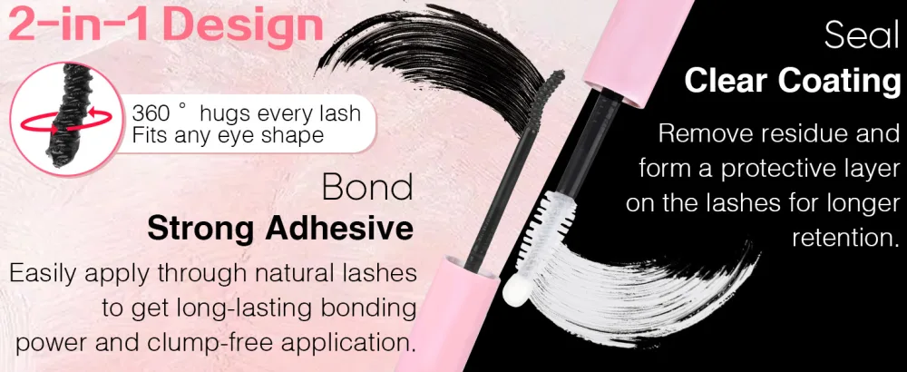 Lash Bond and Seal Lash Clusters Glue DIY Eyelash Extensions Adhesive Individual Lash Glue for Sensitive Eyes  Strong Hold 48 Hours & Latex Free  by EYDEVRO - Y28-31A
