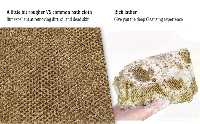3 Pieces African Net Sponge with Handles Long African Exfoliating Net Washcloth Bath Sponge Net Cloth Wash Net Body Back Scrubber for Shower Loofah - product information 20
