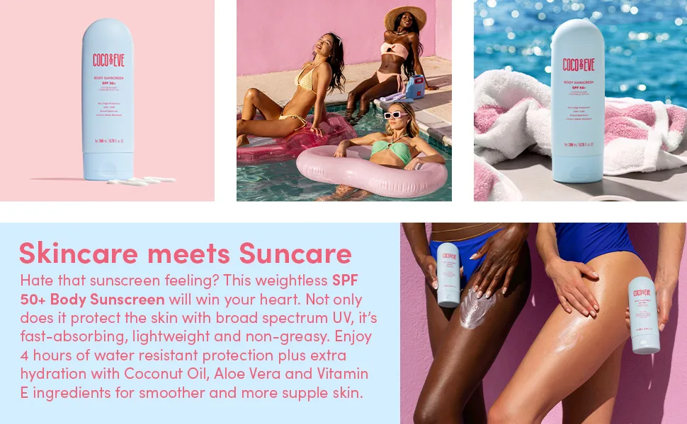 Coco & Eve Body Sunscreen SPF50+ - Skincare benefits