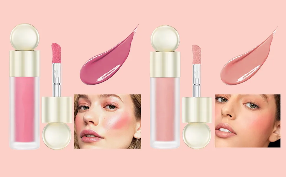Rosarden-Matte Beauty Blush Wand -Matte Face Blush with Cushion Applicator-Face Blush Liquid-Lightweight Blendable Blush Stick for Cheek Lip-Soft Cream Blush Makeup - long lasting blush,light pink blush,beauty liquid blush,soft cream blush,blush matte,peach blush