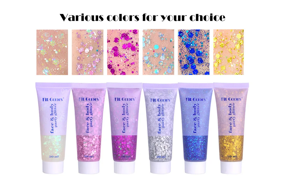 TEOYALL Long Lasting Body Glitter Holographic Sparkling Cosmetic Grade Chunky Glitter for Face Hair (Pink) - hair glitter