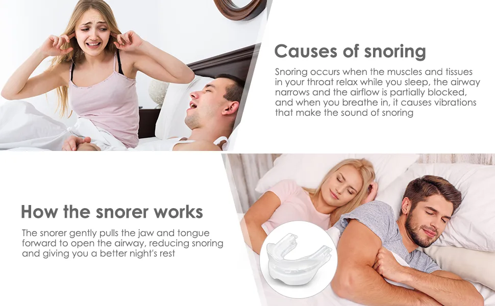 Anti-Snoring Mouthpiece  Anti-Snoring Devices  Professional & Comfortable Adjustable snore mouthpiece   Helps Stop Snoring for Men/Women Clear-999 - product information 4