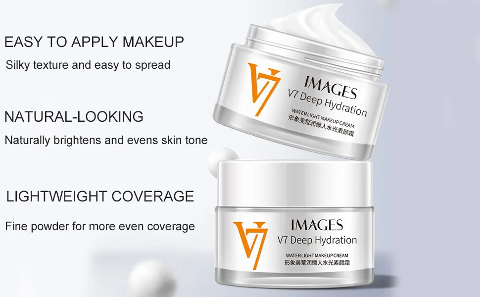 Fanxbox 2PCS V7 Toning Light Cream  Moisturizing Tone-up Cream  V7 Deep Hydration Cream  V7 Deep Hydration Waterlight Makeup Cream  Toning Light Deep Hydration Cream - V7 Deep Hydration Cream