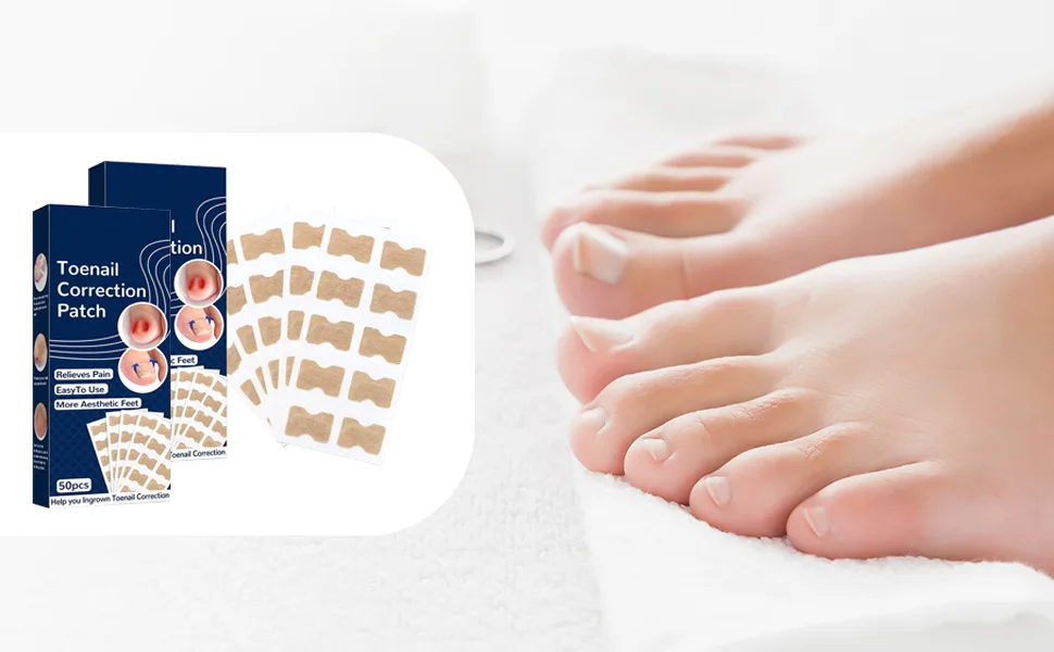 100 PCS Toenail Correction Patch  Breathable Self-Adhesive Elastic Toenail Correction Patch  Health Toenail Corrector Patch  Ingrown Toenail Correction Stickers Blue - product information 7