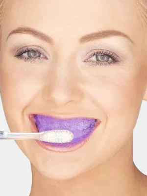 Purple Toothpaste for Teeth Whitening - Tooth Stain Removal Purple Toothpaste Teeth Colour Correcting Teeth Whitener - remove teeth yellow shade