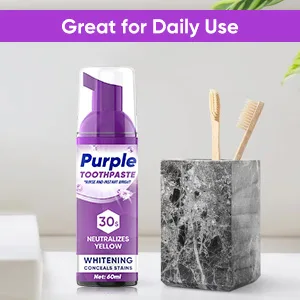 Purple Toothpaste for Teeth Whitening - Tooth Stain Removal Purple Toothpaste Teeth Colour Correcting Teeth Whitener - toothpaste for teeth whitening