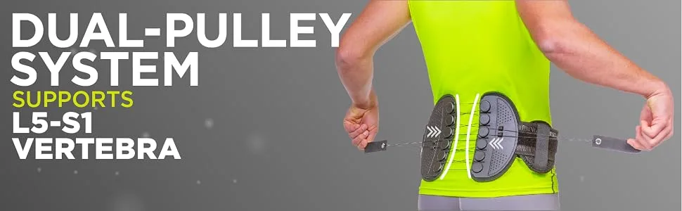 BraceAbility SI Joint Belt - Sacroiliac Compression Back Brace for Sacral Dysfunction  Coccyx Pain Relief and Bruised or Broken Tailbone Inflammation Treatment with Hip Support Pads (One Size) - Dual-pulley system supports l5-s1 vertebra in our si joint brace