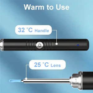 Ear Wax Removal  1296P Image Ear Wax Removal Tool with Camera. 6 LED Lights  Built-in WiFi  11Pcs Ear Sets  Wireless Ear Cleaner for iOS & Android - warm to use