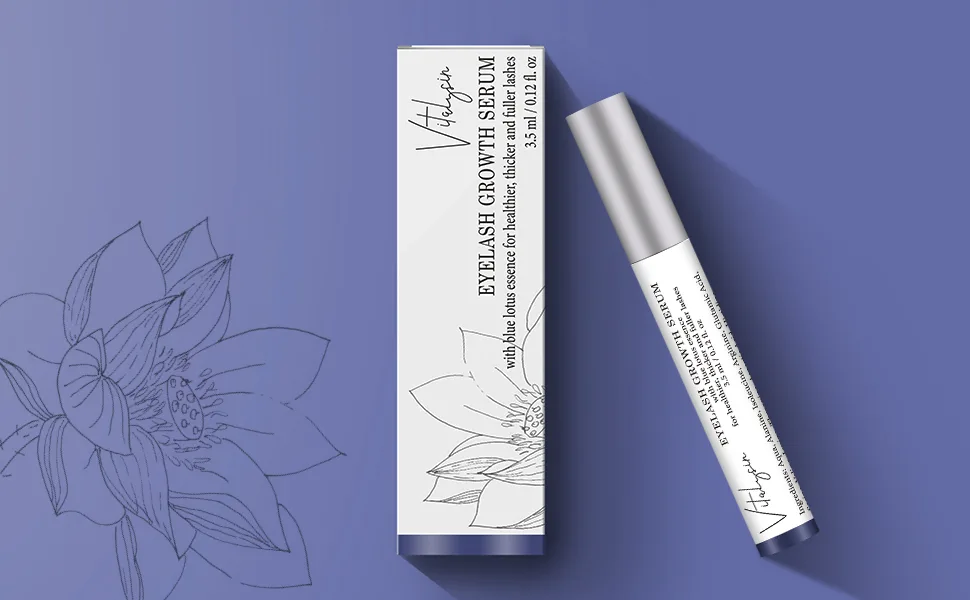 Vitalysin Eyelash Growth Serum - Eyebrow Enhancer - Premium Lash Boost Serum - Natural Ingredients - 0.12OZ/3.5ML (BLUE) - a+ lotus