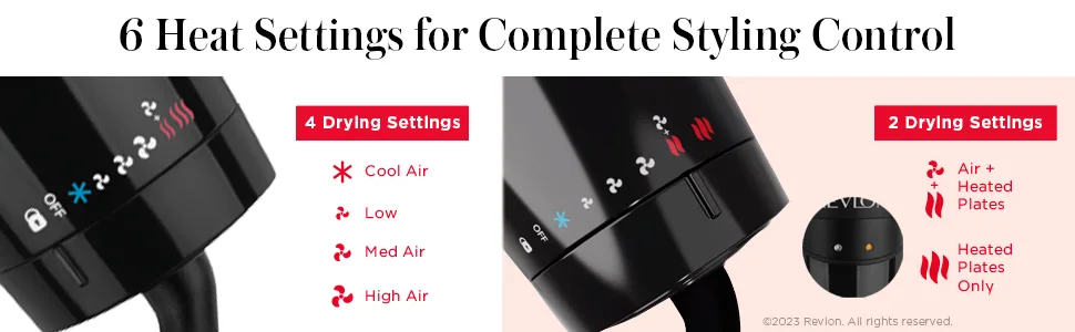 Revlon One-Step  Air Straight - Heat Settings