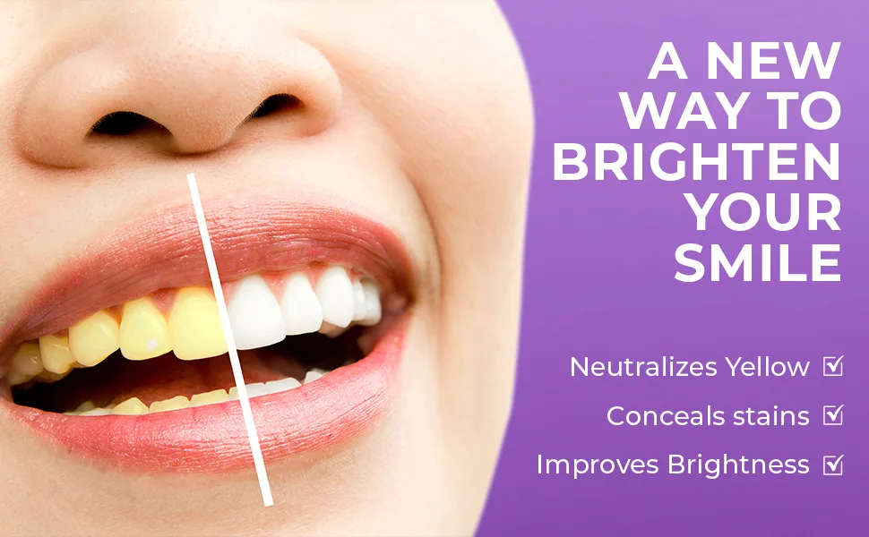 Purple Teeth Whitening: Advanced Teeth Whitening  Stain Removal  and Boosting Power with Purple Whitening Tooth Foam (50ml) - teeth whitening 2