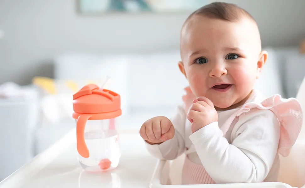 Dr. Brown's Milestones Baby's First Straw Cup Sippy Cup with Straw 6m+  9 oz/270 ml  Vintage Yellow - Dr. Brown