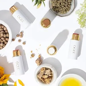 Ogee Vitamin C THDA 20% Elixir - Image of Ogee products with bowls of raw product ingredients