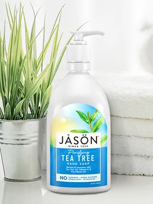 J S N Hand Soap  Purifying Tea Tree  16 Fl OZ Tea Tree 16 Fl Oz (Pack of 1) - JASON Purifying Tea Tree Hand Soap