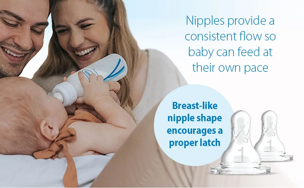Dr. Brown s Natural Flow  Storage/Travel Caps  Narrow 3 Count (Pack of 1) - Nipples provide a consistent flow so baby feeds at their pace, Breast-like nipple for aproper latch