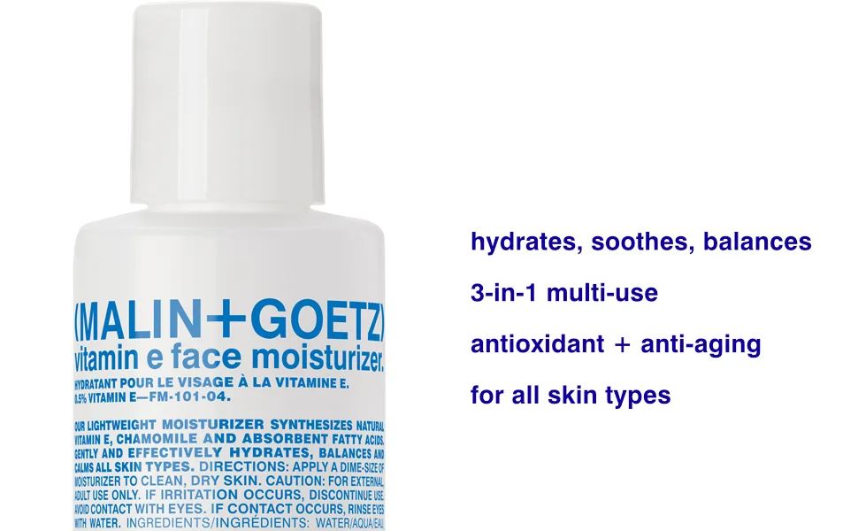 Malin + Goetz Vitamin E Face Moisturizer  4.0 Fl Oz (Pack of 1) - Vitamin E Face Moisturizer