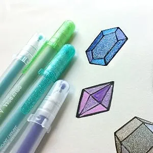 SAKURA Gelly Roll Moonlight 10 Gel Pens - Bold Point Ink Pen for Journaling  Art  or Drawing - Assorted Bright Ink - Bold Line - 10 Pack 10 Count (Pack of 1) Gelly Roll - Shiny, Glittery Ink Effects