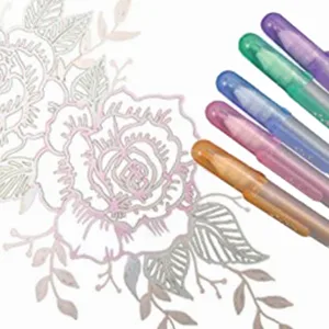 SAKURA Gelly Roll Moonlight 10 Gel Pens - Bold Point Ink Pen for Journaling  Art  or Drawing - Assorted Bright Ink - Bold Line - 10 Pack 10 Count (Pack of 1) Gelly Roll - silver shadow shiny ink