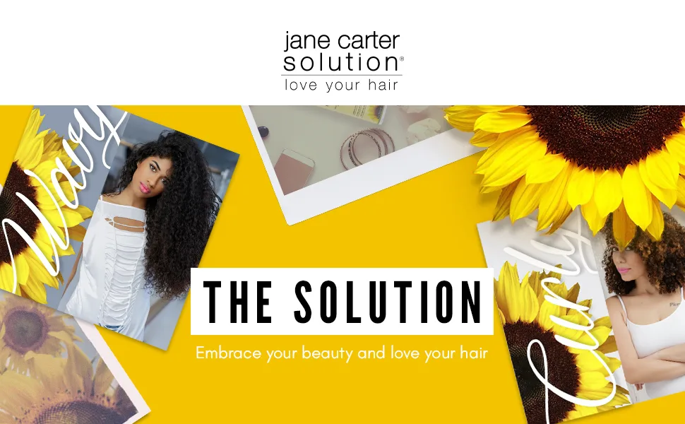 JANE CARTER SOLUTION Revitalizing Leave-In Conditioner Spray (8oz) - Moisturizing  Heat Protectant  Reduce Frizz 8.01 Fl Oz (Pack of 1) - Company Logo, Sunflowers, Curly, Curls, Hair