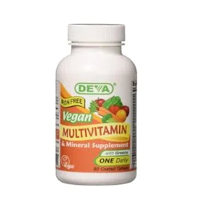 Deva Vegan Multivitamin and Mineral Supplement with Iron Free -- 90 Tablets 90 Count (Pack of 1) - product information 1