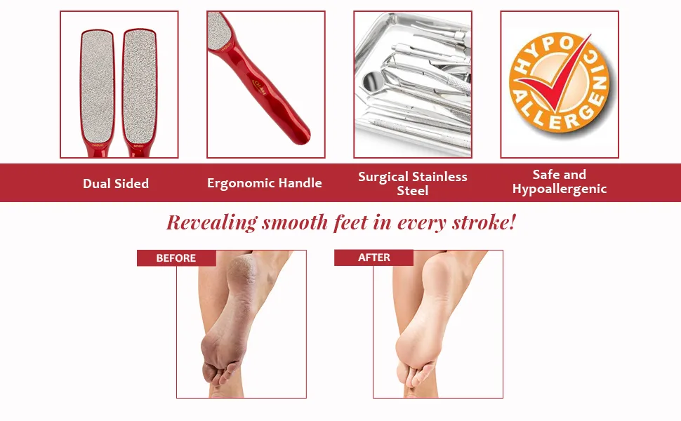Checi Pro Nickel Foot File  Dual Sided-CH-824 1 Count (Pack of 1) - B001E3GOGG