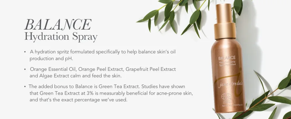 Jane Iredale Balance Hydration Spray Balance Hydration Spray 3.04 Fl Oz (Pack of 1) - jane iredale balance hydration spray acne solution skin care oily skin foundation setting spray