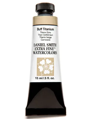 DANIEL SMITH 284600009 Extra Fine Watercolor 15ml Paint Tube  Buff Titanium  0.5 Fl Oz (Pack of 1) - buff