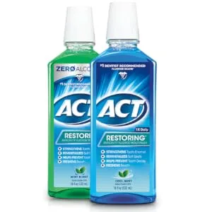 ACT Restoring Fluoride Mouthwash 33.8 fl. oz. Strengthens Tooth Enamel  Cool Mint Cool Splash Mint 33.8 Ounce (Pack of 1) - product information 2