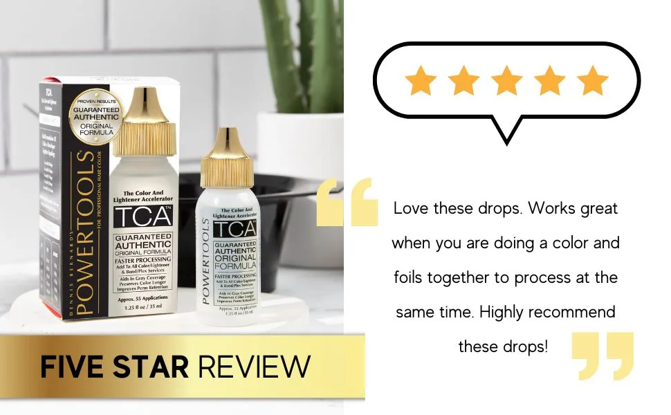 TCA  The Original Color And Lightener Accelerator | Guaranteed Authentic Original Formula l Cut Color Processing In Half | All-Natural High Grade Oil Blend 1 Fl Oz (Pack of 1) - highly recommended, works in all salons, tca