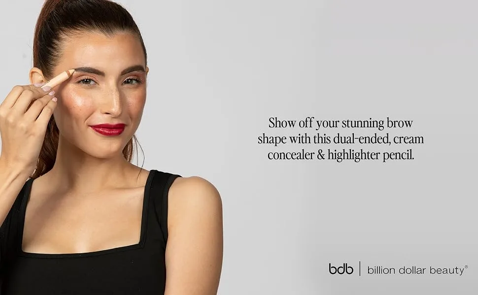 Billion Dollar Brows Duo Brow Highlighter & Concealer Pencil for Lifting and Highlighting Eyebrows 1 Count (Pack of 1) - product information 5
