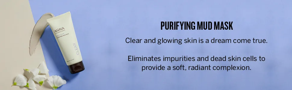AHAVA Purifying Mud Mask 3.38 Fl Oz (Pack of 1) - purifying mud mask eliminates impurities, radiant complexion