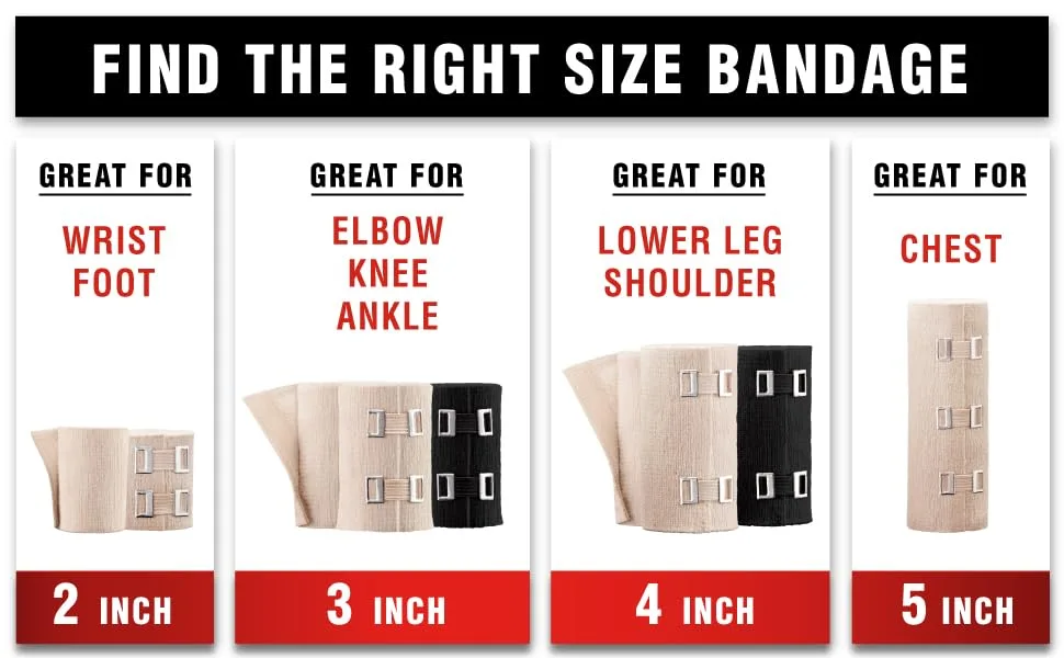 ACE 3 Elastic Bandage Wrap with Hook Closure  Beige  2 Count 2 Count (Pack of 1) - product information 2