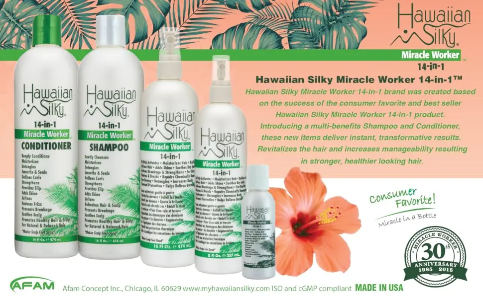 Hawaiian Silky 14-in-1 Miracle Worker  32 fl oz 32 Fl Oz (Pack of 1) - HS Miracle Worker Full Line