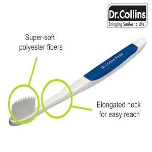 Dr. Collins Perio Toothbrush  1 Count Multicolor 1 Count (Pack of 1) - Super Soft Polyester Fibers With an Elongated Neck For Easy Reach