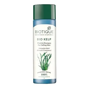 Biotique Bio Mountain Ebony Vitalizing Serum For Falling Hair Intensive Hair 4.06 Fl Oz (Pack of 1) - Bio Kelp Fresh Growth Protein Shampoo