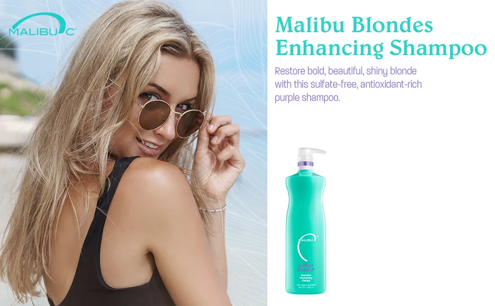 Malibu C Malibu Blondes Enhancing Shampoo 9 Fl Oz (Pack of 1) - Malibu