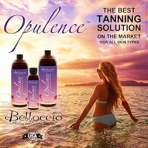 1 Quart of Belloccio Opulence Ultra Premium DHA Sunless Tanning Solution with Dark Bronzer Color Guide 32 Fl Oz (Pack of 1) - Sunless Tanning Opulence Solution