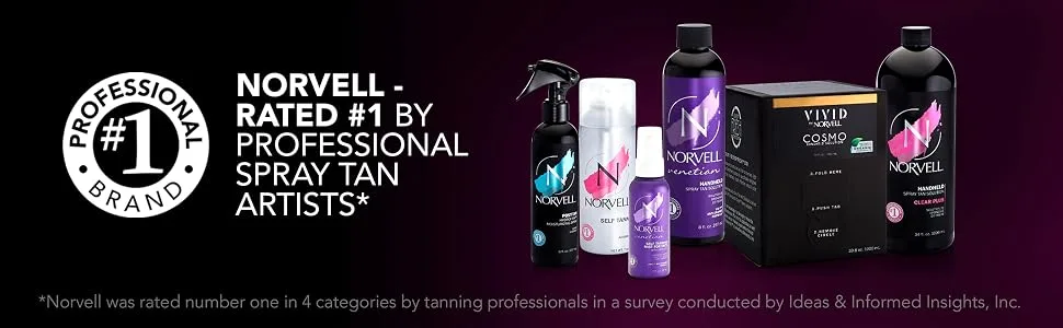 Norvell Premium Sunless Tanning Solution - One Hour Rapid  8 fl.oz. 8 Fl Oz (Pack of 1) - venetian handheld spray tan solution